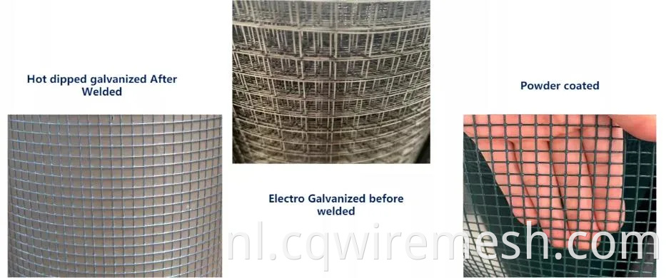 PVC gecoate gegalvaniseerde gelaste mesh euro hek draadrol 1.7/2,2 mm 100x50 mm netten tuinieren courtyard park softgroen grijze kleur
